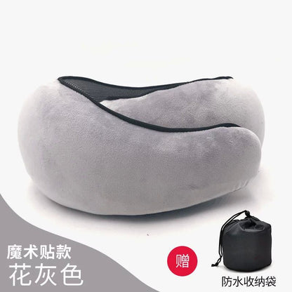 Memory foam pillow storage-shaped pillow aircraft travel pillow nap cervical neck pillow travel portable pillow