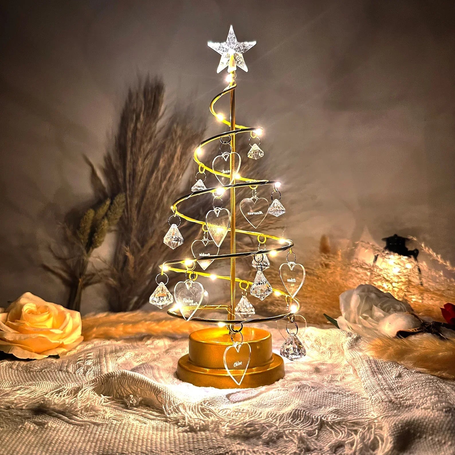 Albero di cristallo LED personalizzabile | La mia famiglia - Promozione fino al 50% di sconto + spedizione gratuita