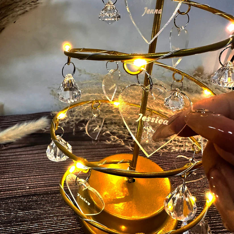 Albero di cristallo LED personalizzabile | La mia famiglia - Promozione fino al 50% di sconto + spedizione gratuita